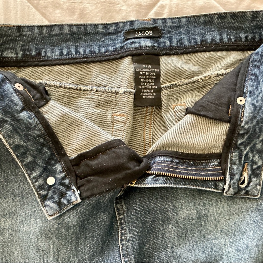 Jacob Dark Blue distressed Denim pencil Skirt - Picture 5 of 5